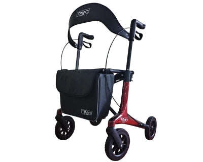 Titan Carbon Ultralight rollator rood