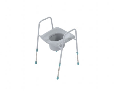 Toiletframe met zitting en toiletemmer