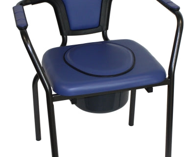 Toiletstoel blauw vast
