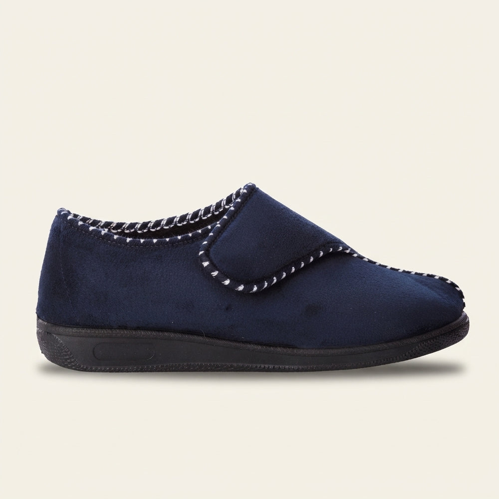 Comfortpantoffel blauw, laag model