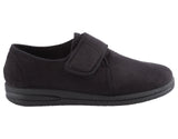Comfortpantoffel zwart, laag model