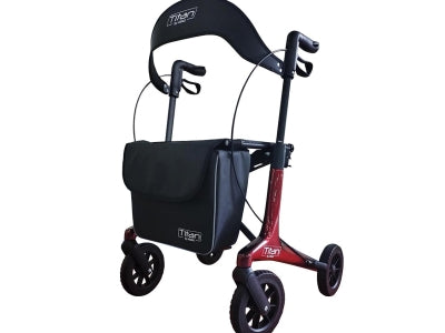 Titan Carbon Ultralight rollator rood