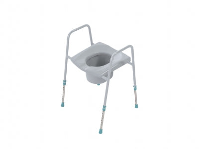 Toiletframe met zitting en toiletemmer