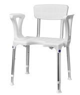 Douchestoel Quattro met uitsparing, incl. rug en arm