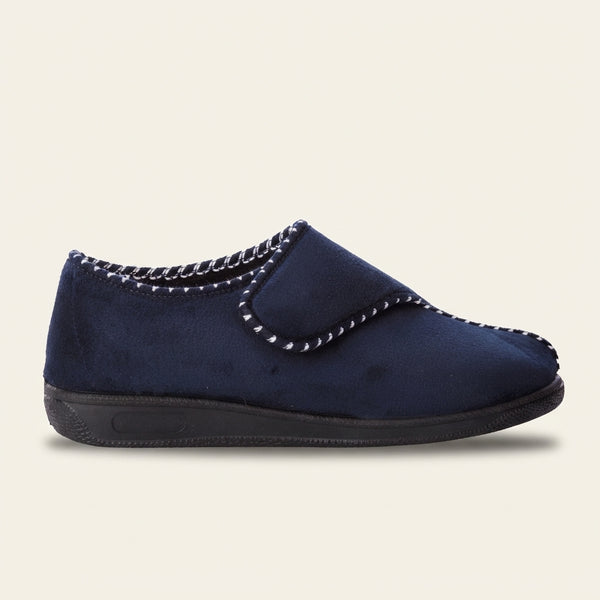 Comfortpantoffel blauw, laag model