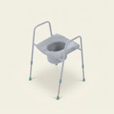 Toiletframe met zitting en toiletemmer