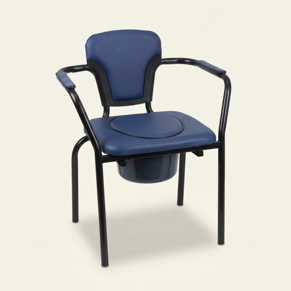 Toiletstoel blauw vast