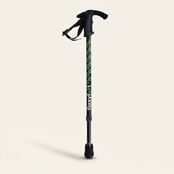 Wandelstok met Derby handvat zwart Flexyfoot