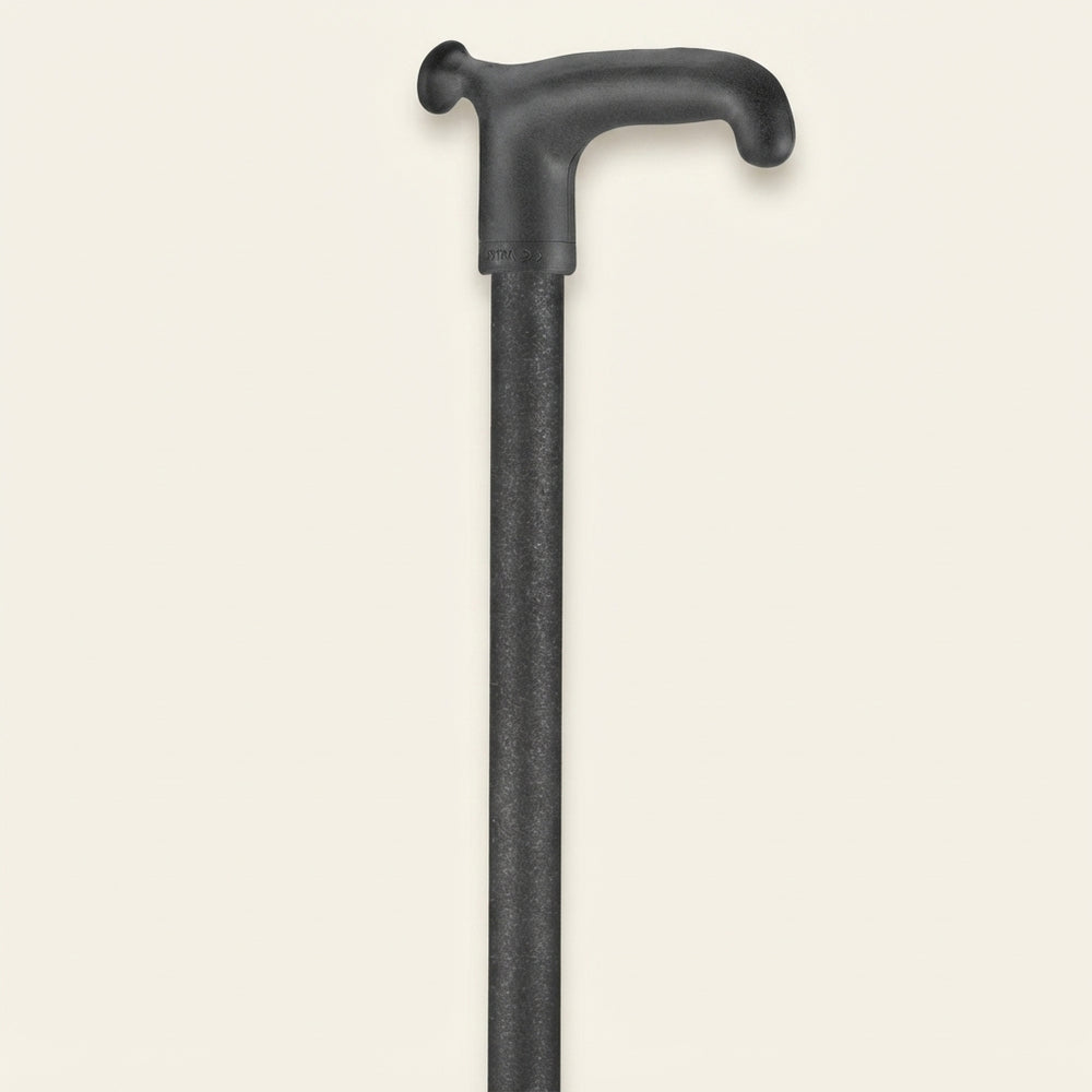 Wandelstok soft greep Zwart
