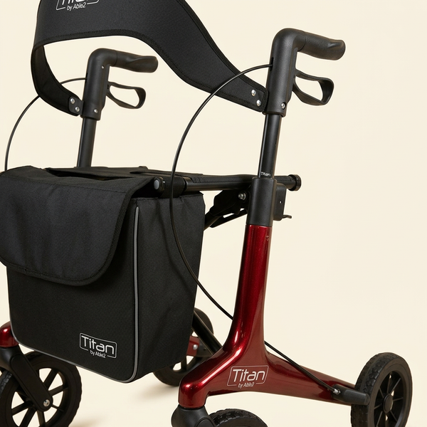 Titan Carbon Ultralight rollator rood